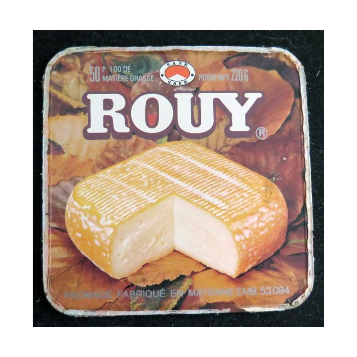 Dessus de boite de fromage Rouy