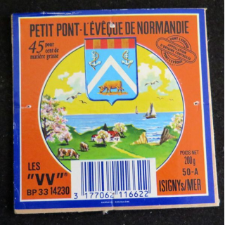 Dessus de boite de fromage Petit Pont l'Evêque