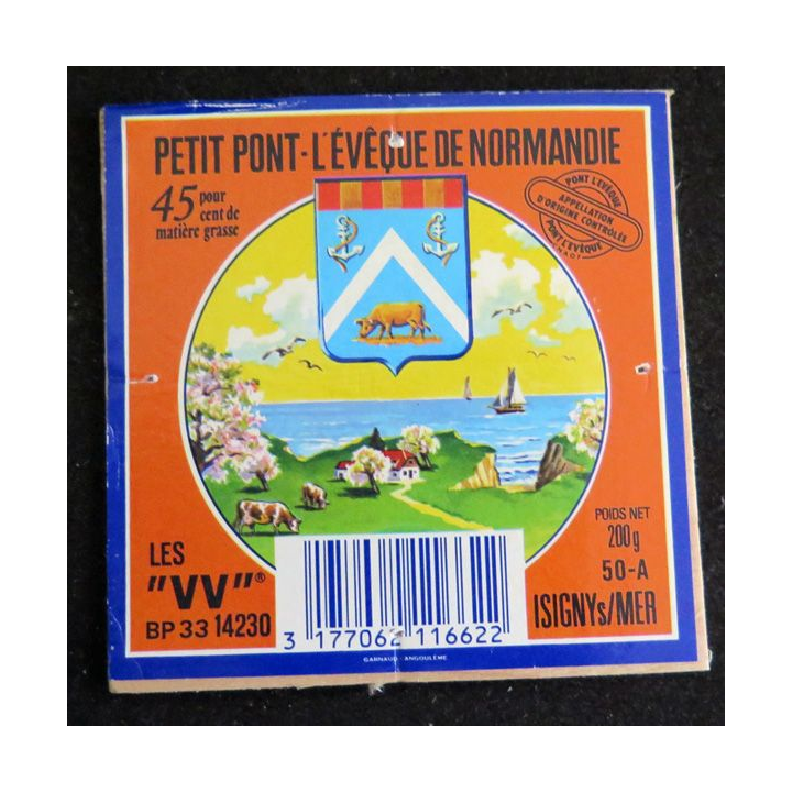 Dessus de boite de fromage Petit Pont l'Evêque