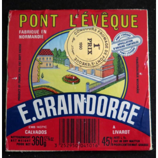 Dessus de boite de fromage Petit Pont l'Evêque