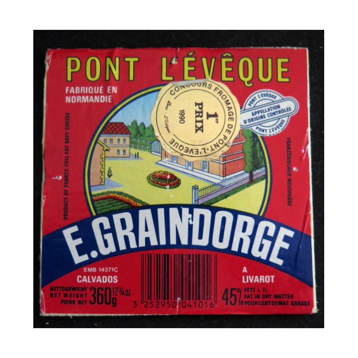 Dessus de boite de fromage Petit Pont l'Evêque