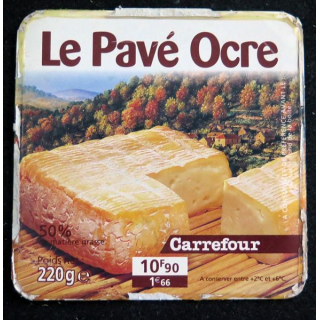 Dessus de boite de fromage Le Pavé Ocre