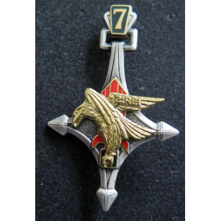 2° REI : Insigne métallique de la 7° Cie portée Sahara du 2° régiment étranger d'infanterie Drago R75
