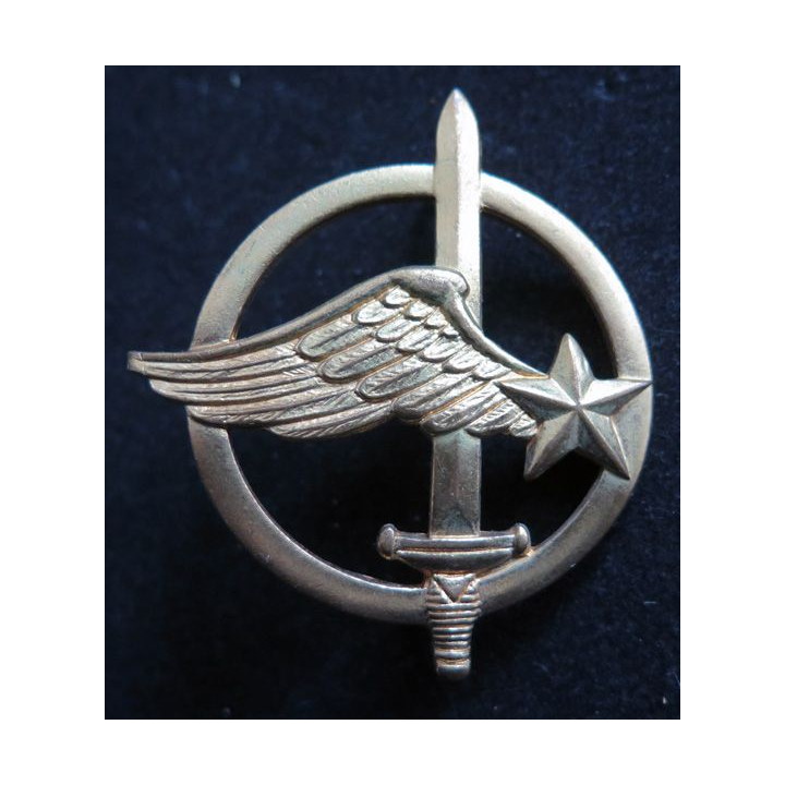 COMMANDO AIR : Insigne de béret des commandos de l'air doré Coinderoux