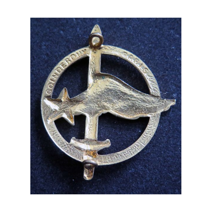 COMMANDO AIR : Insigne de béret des commandos de l'air doré Coinderoux