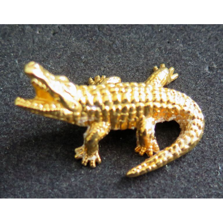 Fève Pharaon Le Crocodile métal doré