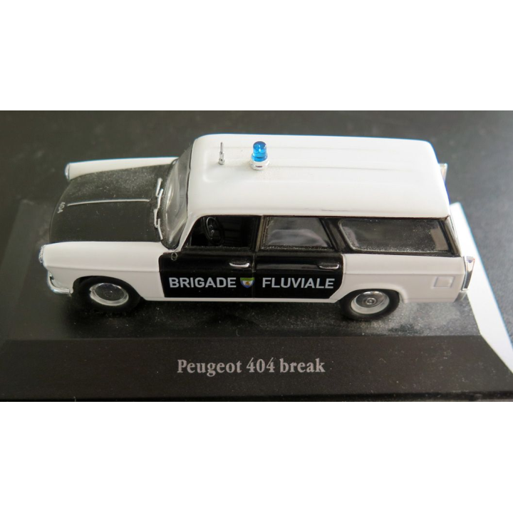 Voiture de collection Peugeot 404 Break brigade fluviale 1/43 éditions Atlas