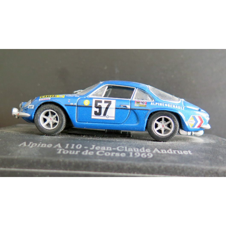 Voiture de collection Alpine A 110 Jean-Cause Andruet Tour de Corse 1969 1/43°