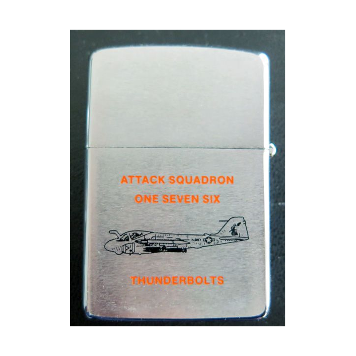 Briquet Zippo ATKRON (Attack Squadron) 176 Thunderbolts Squadron 1991