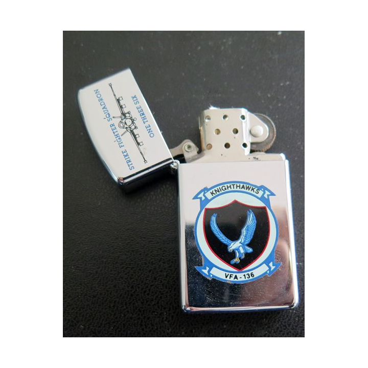 Briquet Zippo Strike Fighter Squadron 136 Knighthawks VFA 136