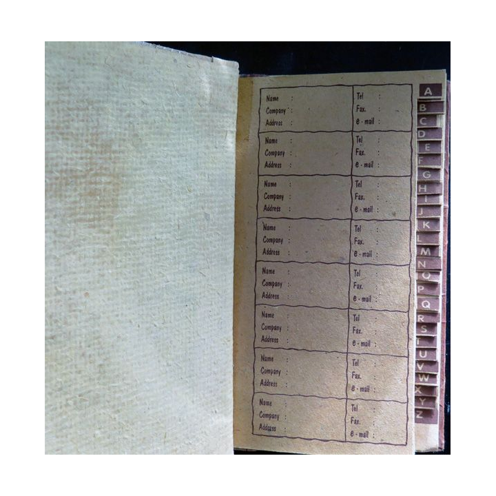 Carnets d'adresse couvert de feuilles naturelles Indonésie
