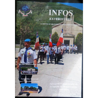 revue de la FNAME infos extérieures spécial 80° anniversaire sur Monte Cassino  1944