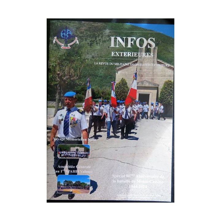 revue de la FNAME infos extérieures spécial 80° anniversaire sur Monte Cassino  1944