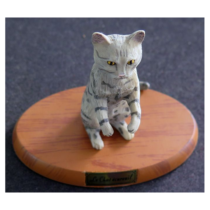 Figurine de Chat en résine : Le Chat écureuil