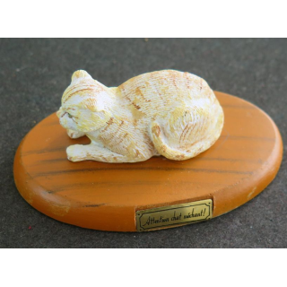 Figurine de Chat en résine : Attention chat méchant