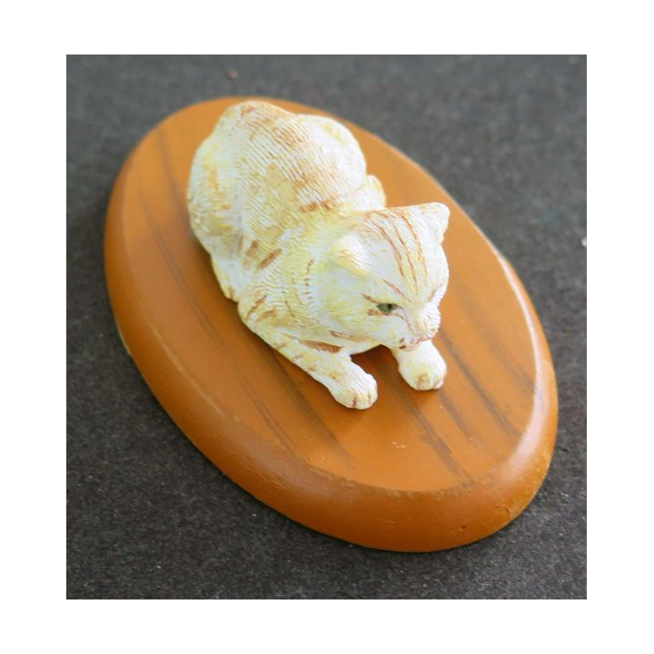 Figurine de Chat en résine : Attention chat méchant
