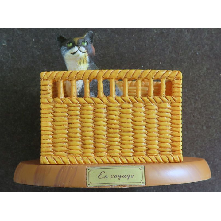 Figurine de Chat en résine : En voyage
