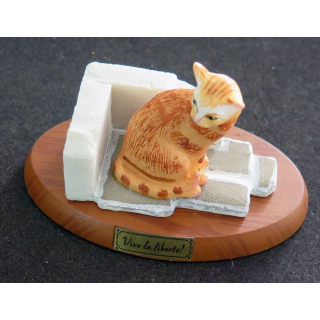 Figurine de Chat en résine : Vive la Liberté