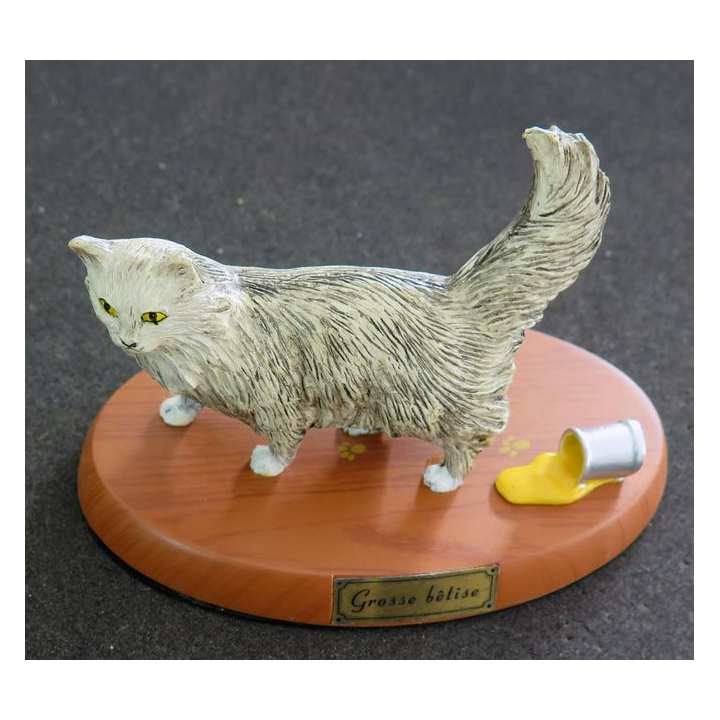 Figurine de Chat en résine :Grosse bêtise