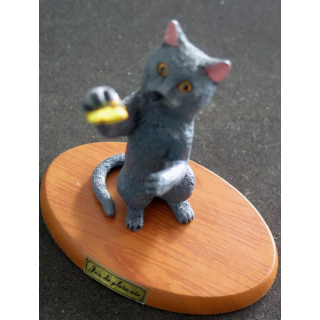 Figurine de Chat en résine : Jeu de plein air