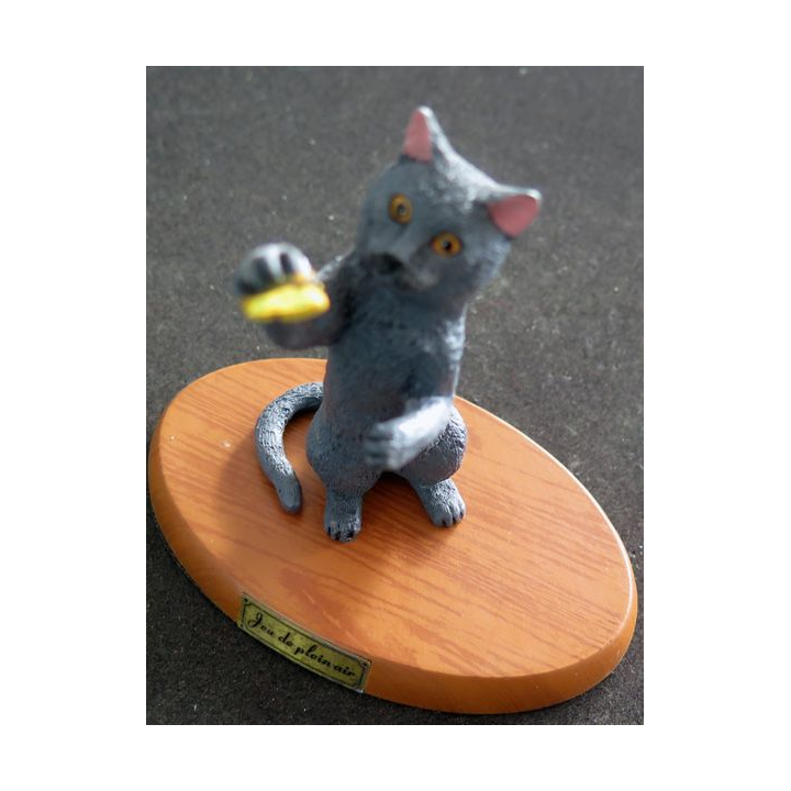 Figurine de Chat en résine : Jeu de plein air