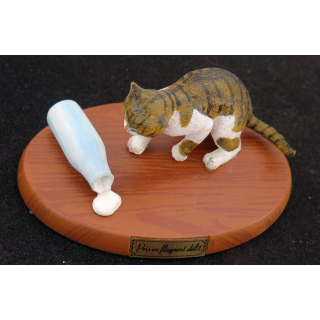 Figurine de Chat en résine : Pris en flagrant délit