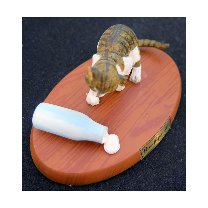 Figurine de Chat en résine : Pris en flagrant délit