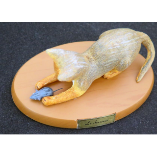 Figurine de Chat en résine : Le Chasseur