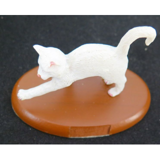 Figurine de Chat en résine :Chat blanc (sans texte)