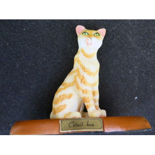 Figurine de Chat en résine : C'était bon