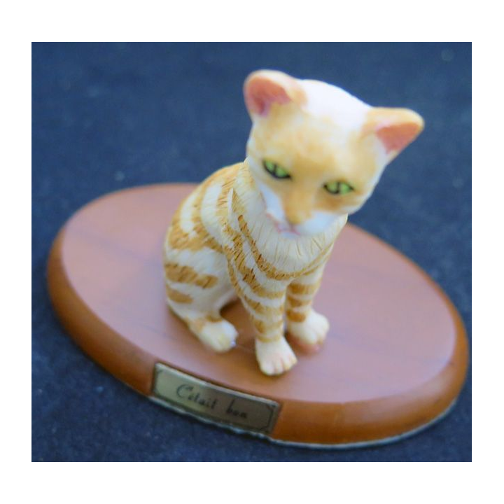 Figurine de Chat en résine : C'était bon