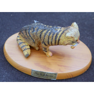 Figurine de Chat en résine : Sur la défensive