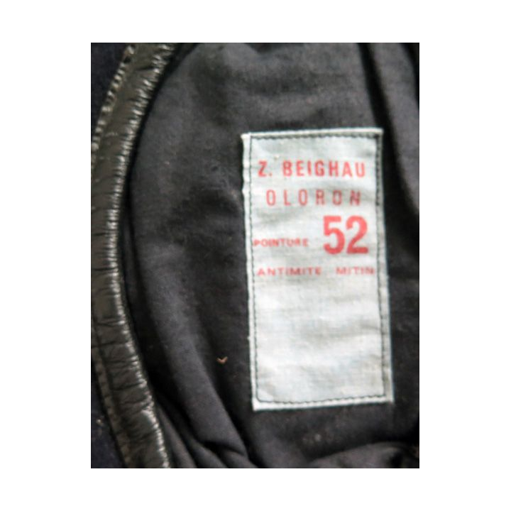 Béret bleu noir infanterie Z. Beighau Oloron taille 52