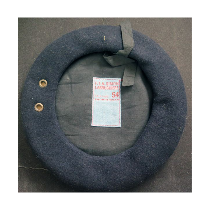 Béret bleu noir infanterieF.T.A. SIMON LABRUGUIERE taille 54