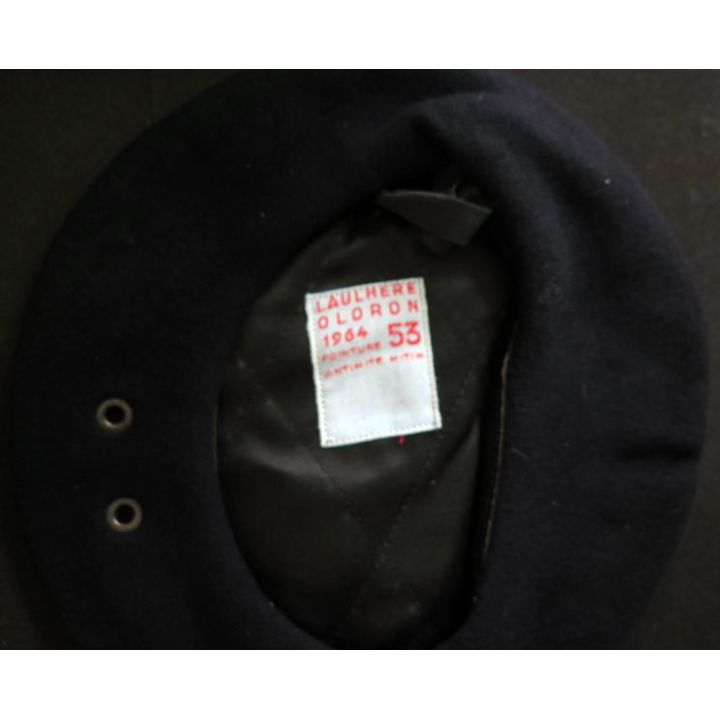 Béret bleu noir type infanterie LAULHERE OLORON  taille 53