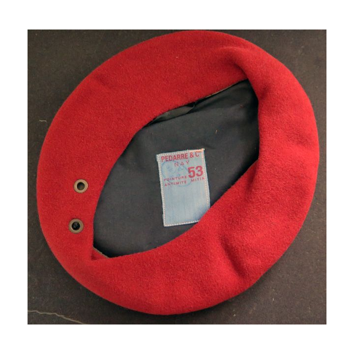 Béret rouge des parachutistes PEDARRE & Cie NAY Taille 53