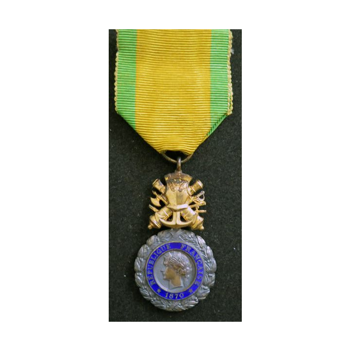 FRANCE : Médaille militaire 1870 3° république en argent émaux parfaits