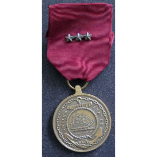 USA : Navy good conduct medal avec ses 3 citations
