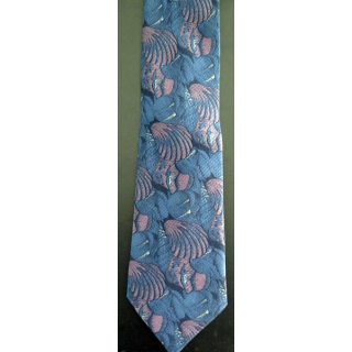 Cravate Reine SeidePure soie motif coquille 