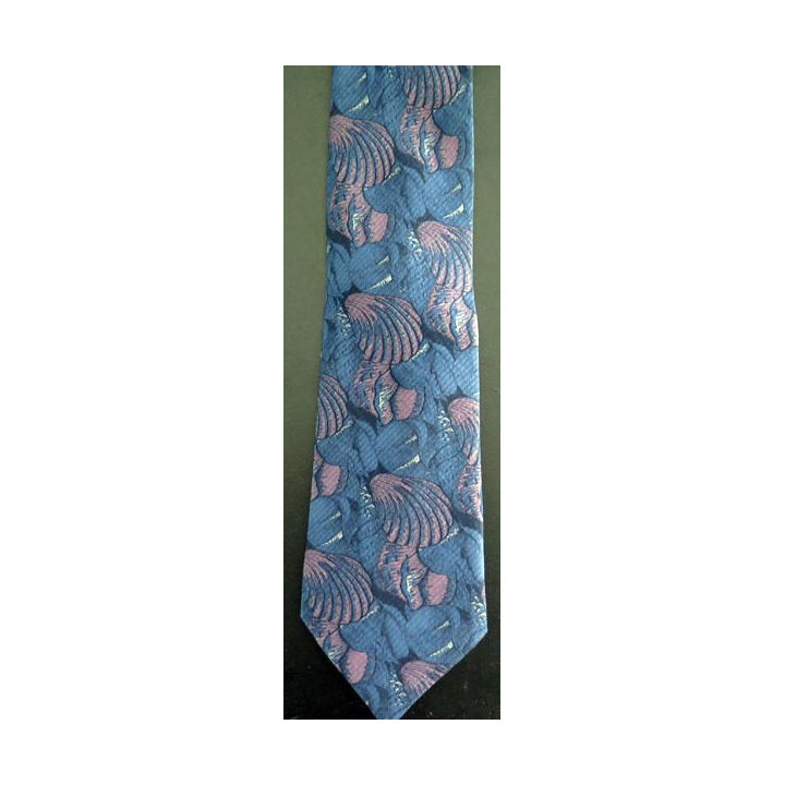 Cravate Reine SeidePure soie motif coquille 