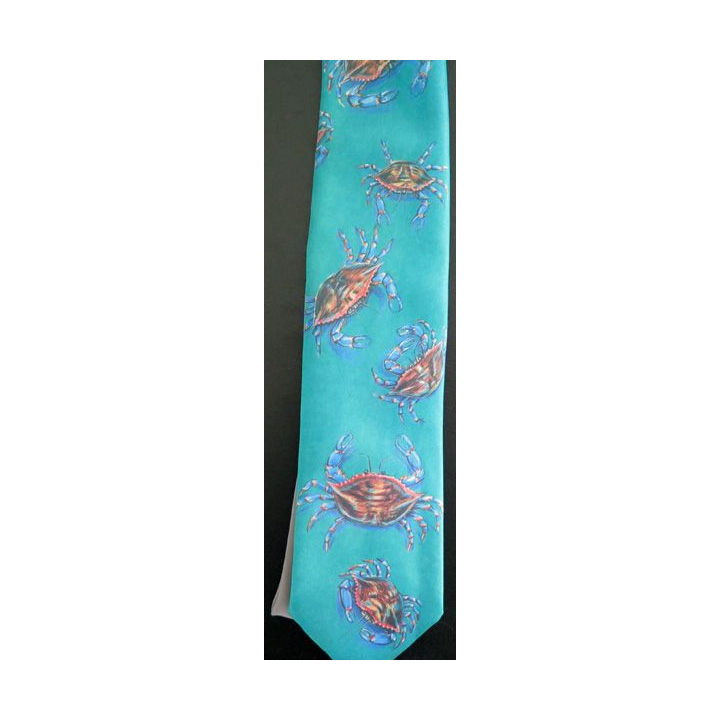 Cravate Crabes Ralph Marlin 100 % polyester Made in USA