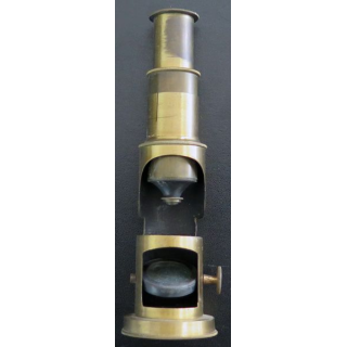 Microscope ancien hauteur 15 cm et diamètre base 4,7 cm