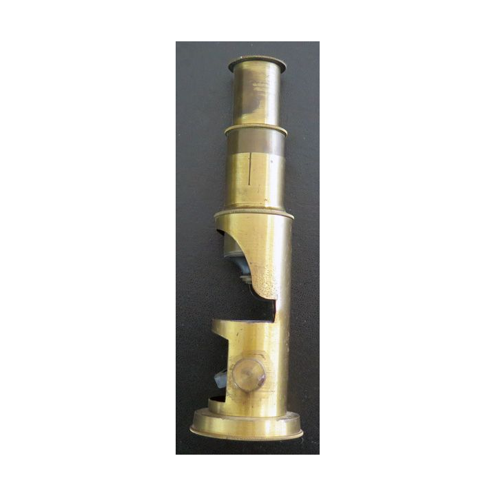 Microscope ancien hauteur 15 cm et diamètre base 4,7 cm