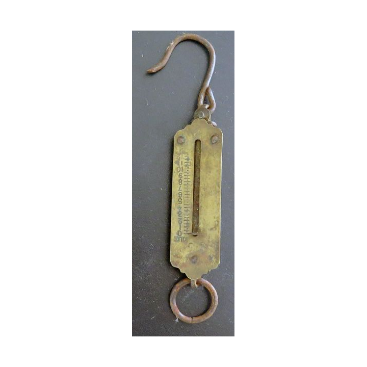 Balance de poche peson en laiton 18 x 3 cm