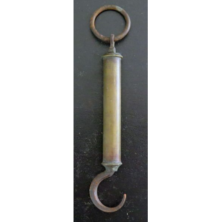 Balance de poche peson en laiton 16,5  x 3 cm (corps 1,5 cm)