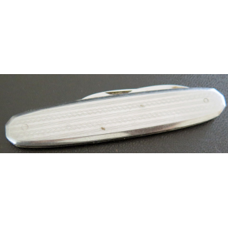 Couteau de poche argenté type cure ongle 8 cm de long