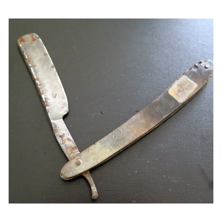 Ancien rasoir coupe choux Coton Aranty 11 cm de lame manche état moyen