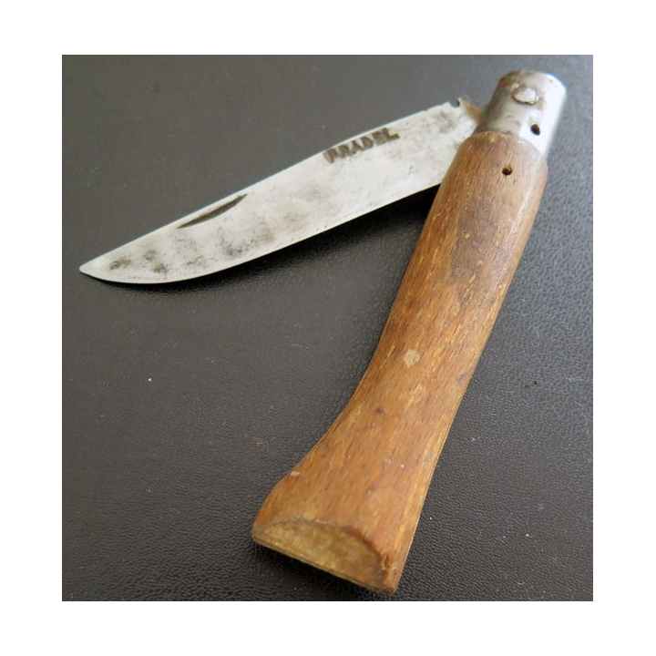 vieux Couteau de poche PRADEL manche en bois 8cm de lame
