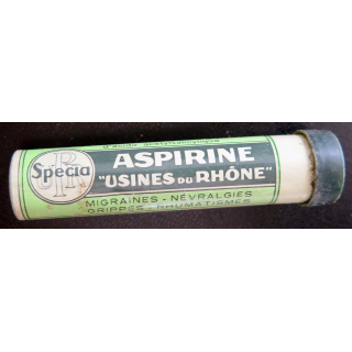 vieux tube d'aspirine Usines du Rhone (vide)