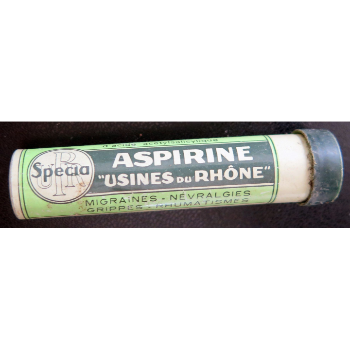 vieux tube d'aspirine Usines du Rhone (vide)